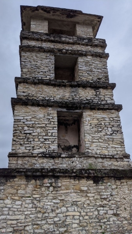 Observation Tower in Palace at Palenque Ruins